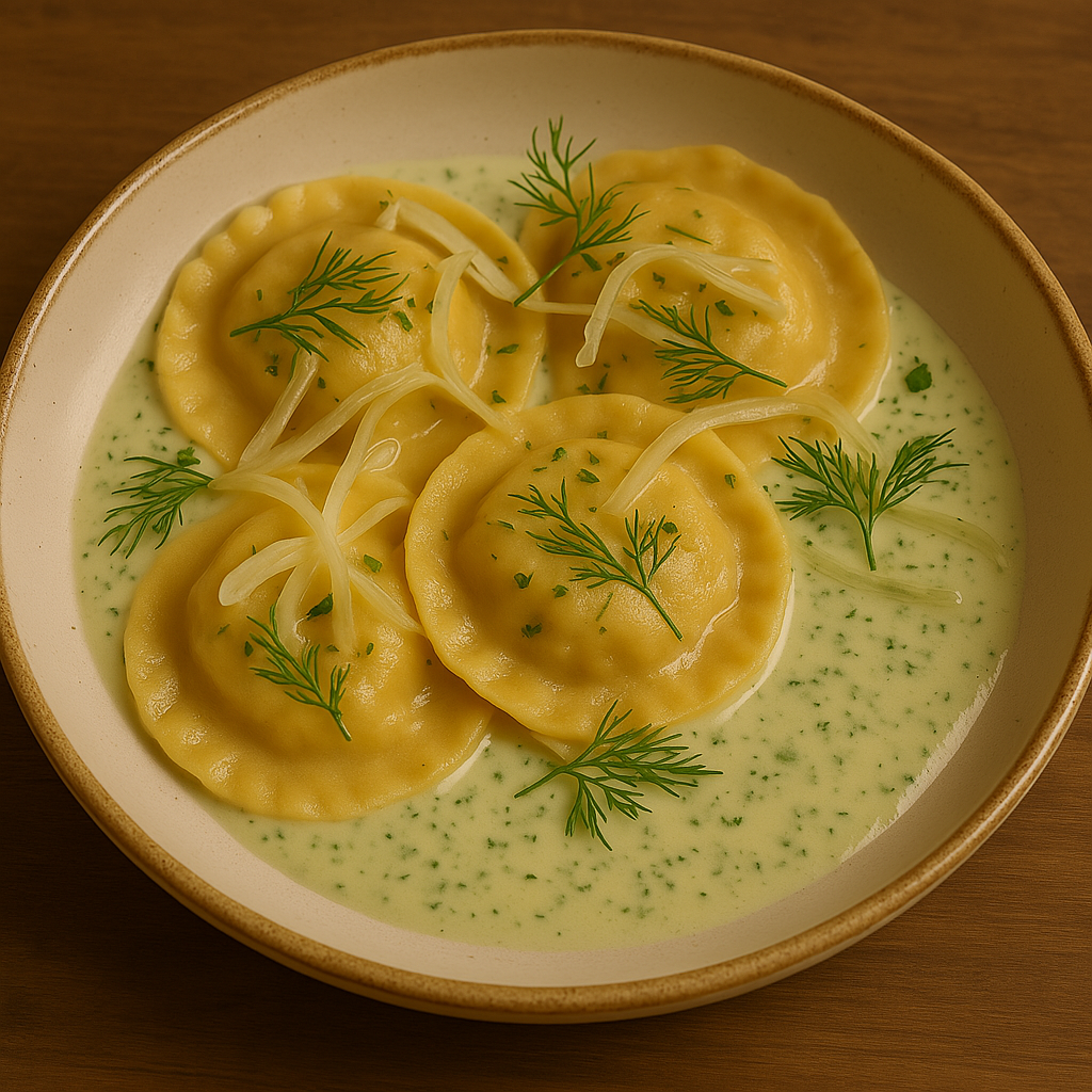 Ravioli de Marisco con Emulsión de Hinojo